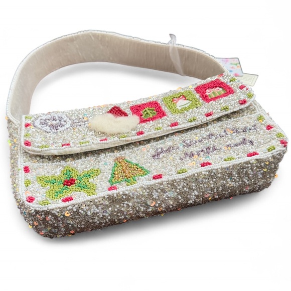 Viral T.J. Maxx Beaded Christmas Shoulder Bag NWT - Picture 5 of 12